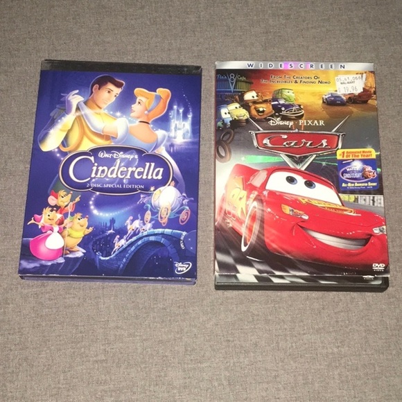 Disney Pixar widescreen Cars + platinum edition Cinderella 2 disc dvd set - Picture 1 of 6